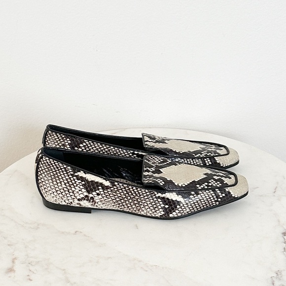 NEW Marion Parke Caroline Snakeskin Embossed Leather Loafer Natural Python‎ Sz 6 - Picture 7 of 8